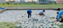 वीरगञ्जको क्रिकेट मैदान स्तरोन्नति गरिँदै