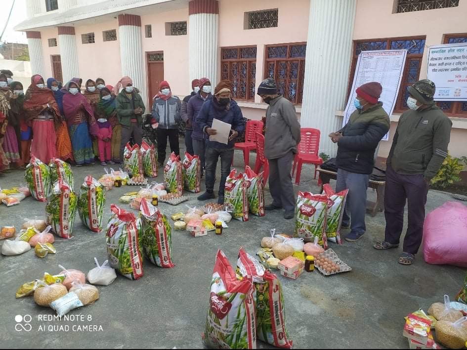 राष्ट्रिय कृषक समुह महासंघ नेपालद्वारा १०९ घर धुरी बिपन्न परिवारलाई राहत ।