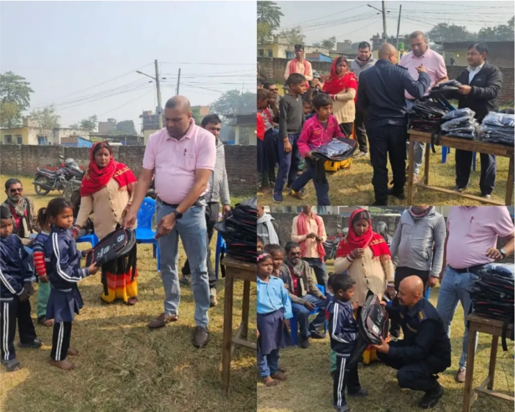 सरकारी विद्यालयका विद्यार्थीहरुलाई वडाध्यक्ष चतुर्वेदीले बाँडे ट्रयाकसुट र ब्याग