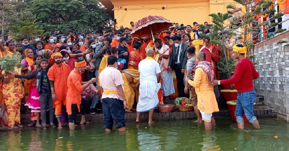 आज गङ्गा सागरमा सीताको मटकोर हुँदै