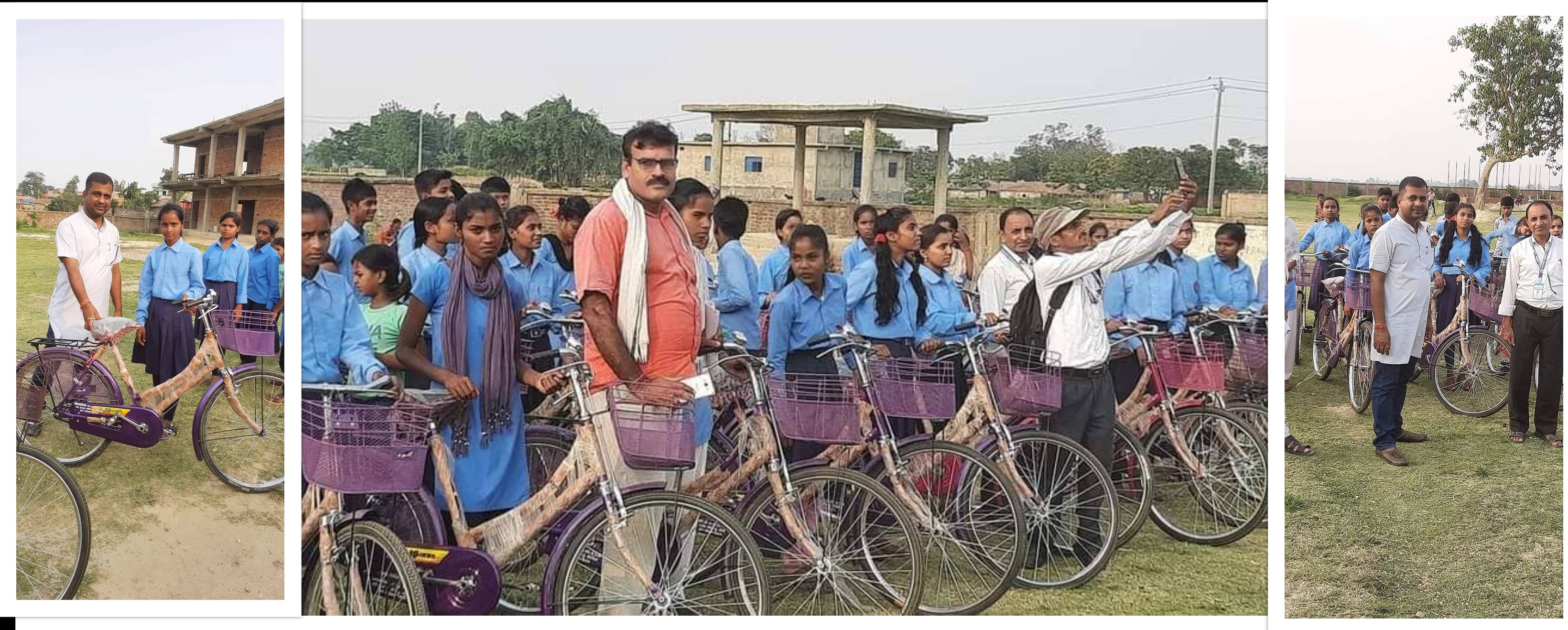 बिन्दवासिनी गाउँपालिकाको वडा नम्बर ३ स्थित विद्यालयमा अध्ययनरत ३२ जना छात्राहरुलाई साइकल वितरण