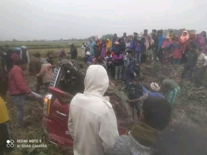 जनती गएको भारतीय स्कार्पियो दुर्घटना ६को मृत्यु ३ जना घाइते !