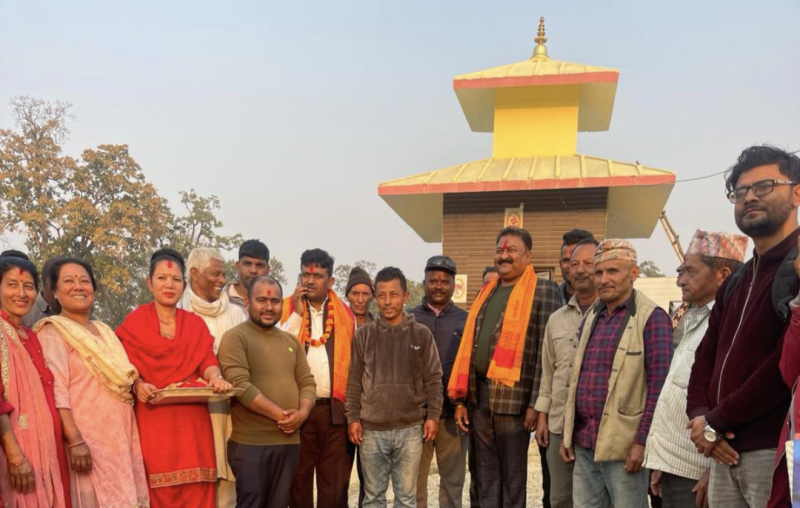 सखुवा प्रसौनीको सिद्धपुरमा शिव मन्दिर उदघाटन । 