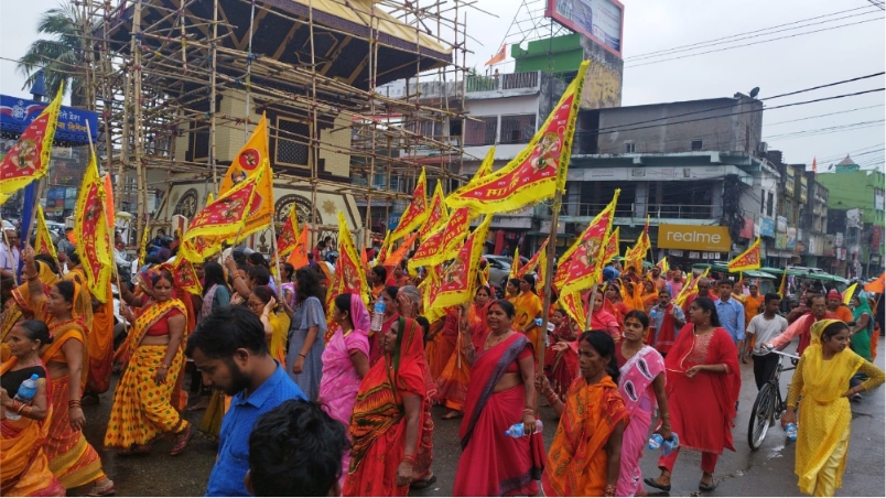 नृसिंह जयन्तिको अवसरमा वीरगञ्जमा निकालियो भव्य शोभा यात्रा