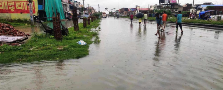 जनकपुरधाम अविरल वर्षाले जलमग्न